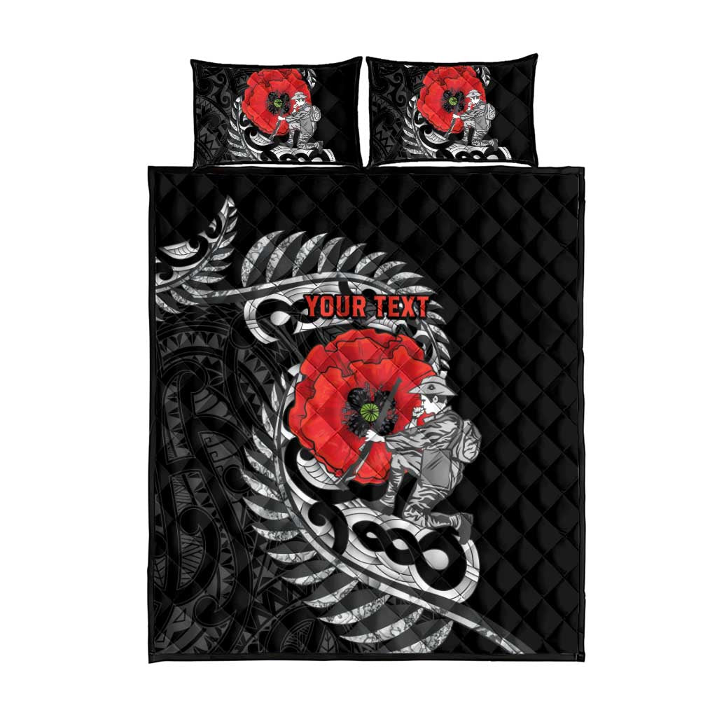 ANZAC Day Aotearoa Silver Fern Maori Personalised Quilt Bed Set