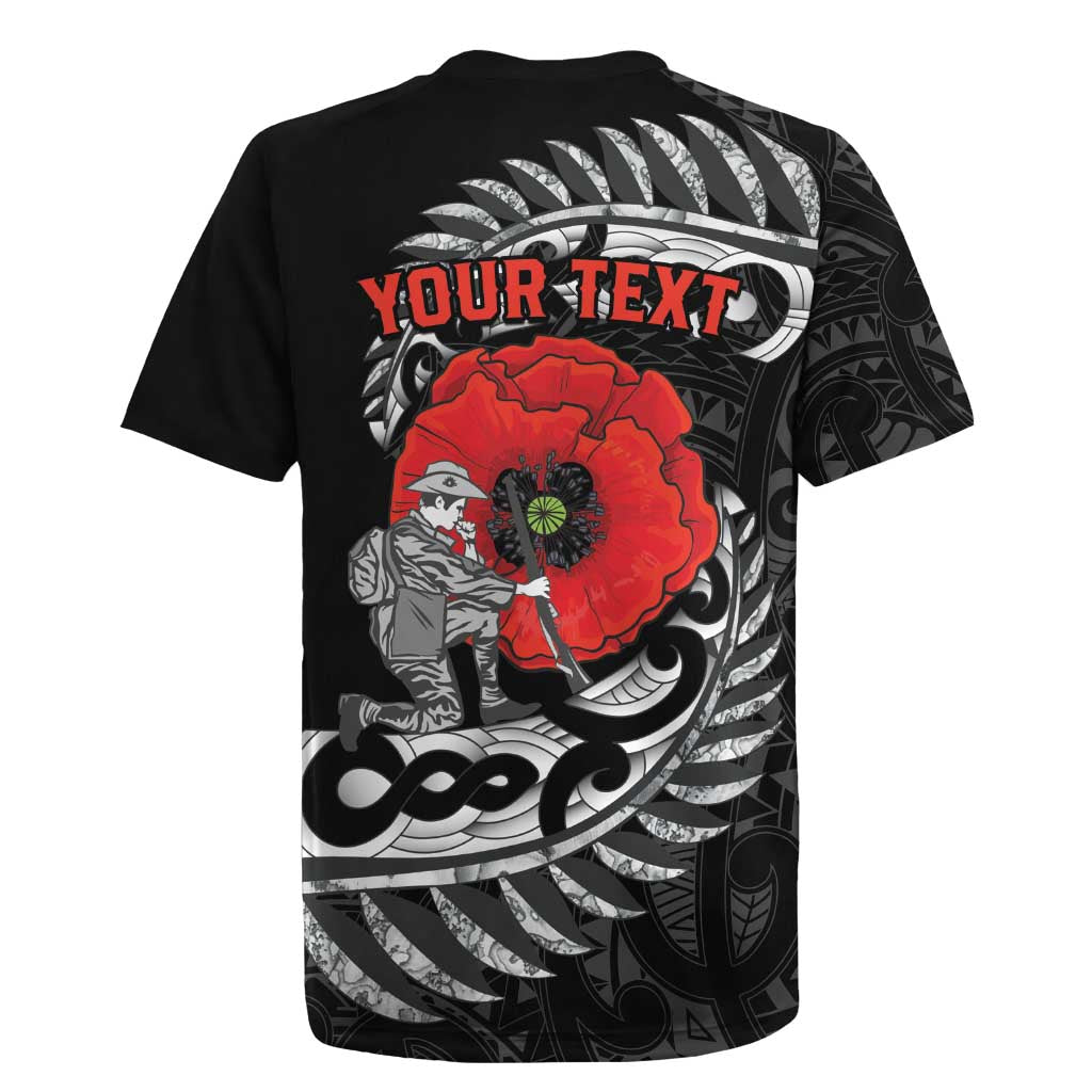 ANZAC Day Aotearoa Silver Fern Maori Personalised Rugby Jersey