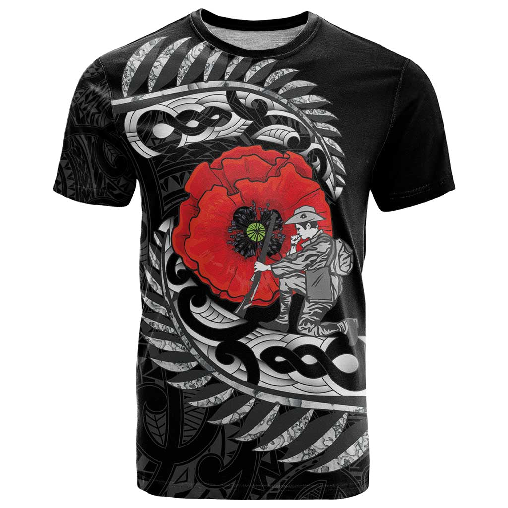 ANZAC Day Aotearoa Silver Fern Maori Personalised T Shirt
