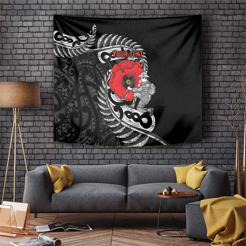ANZAC Day Aotearoa Silver Fern Maori Personalised Tapestry