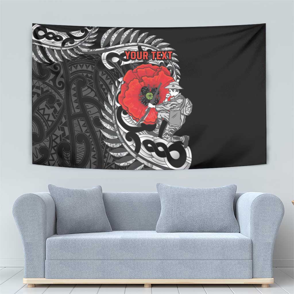 ANZAC Day Aotearoa Silver Fern Maori Personalised Tapestry