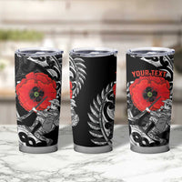 ANZAC Day Aotearoa Silver Fern Maori Personalised Tumbler Cup