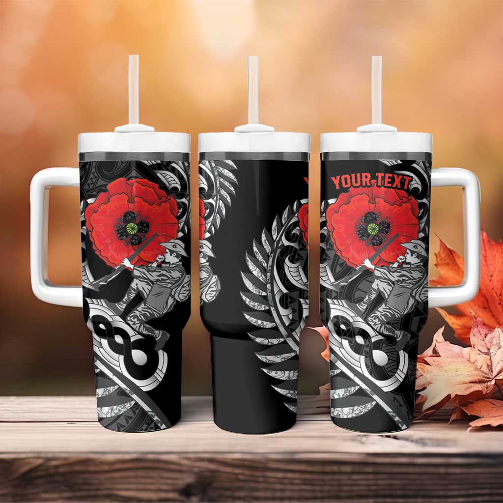 ANZAC Day Aotearoa Silver Fern Maori Personalised Tumbler With Handle