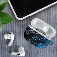 New Zealand Darts Personalised AirPods Case Aotearoa Silver Fern Blue Papua Shell Spirit - Polynesian Pride