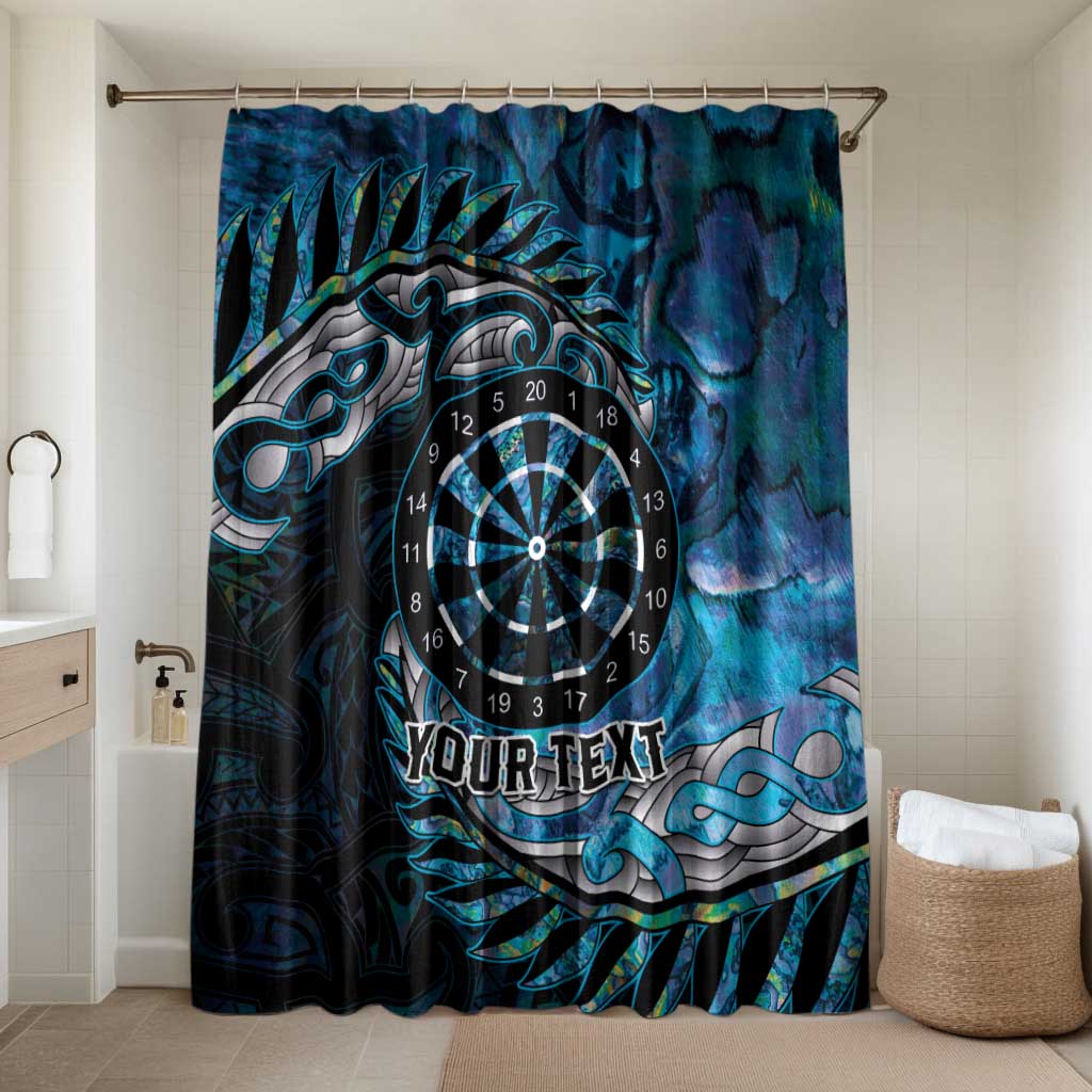 New Zealand Darts Personalised Bathroom Set Aotearoa Silver Fern Blue Papua Shell Spirit - Polynesian Pride