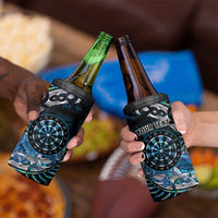 New Zealand Darts Personalised 4 in 1 Can Cooler Tumbler Aotearoa Silver Fern Blue Papua Shell Spirit