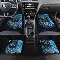 New Zealand Darts Personalised Car Mats Aotearoa Silver Fern Blue Papua Shell Spirit