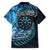 New Zealand Darts Personalised Family Matching Long Sleeve Bodycon Dress and Hawaiian Shirt Aotearoa Silver Fern Blue Papua Shell Spirit