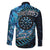 New Zealand Darts Personalised Family Matching Long Sleeve Bodycon Dress and Hawaiian Shirt Aotearoa Silver Fern Blue Papua Shell Spirit