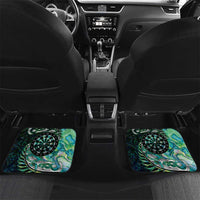 New Zealand Darts Personalised Car Mats Aotearoa Silver Fern Green Papua Shell Spirit