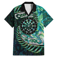 New Zealand Darts Personalised Family Matching Mermaid Dress and Hawaiian Shirt Aotearoa Silver Fern Green Papua Shell Spirit