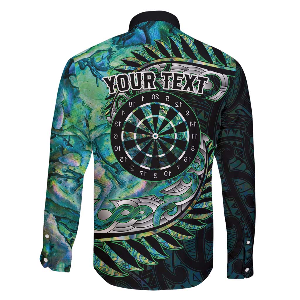 New Zealand Darts Personalised Family Matching Off Shoulder Maxi Dress and Hawaiian Shirt Aotearoa Silver Fern Green Papua Shell Spirit