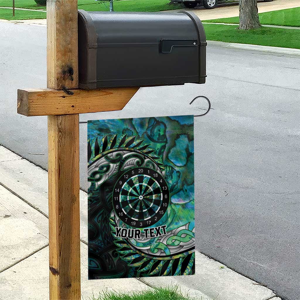 New Zealand Darts Personalised Garden Flag Aotearoa Silver Fern Green Papua Shell Spirit