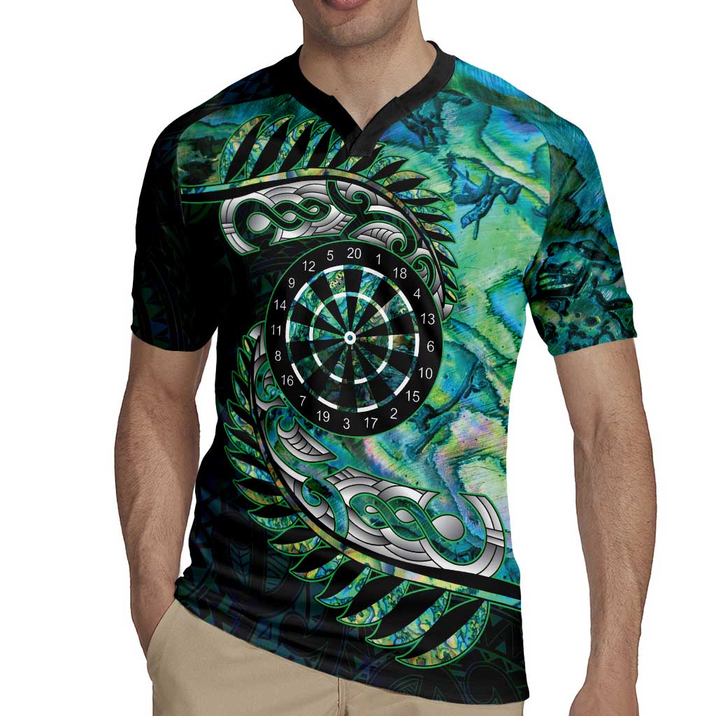 New Zealand Darts Personalised Rugby Jersey Aotearoa Silver Fern Green Papua Shell Spirit