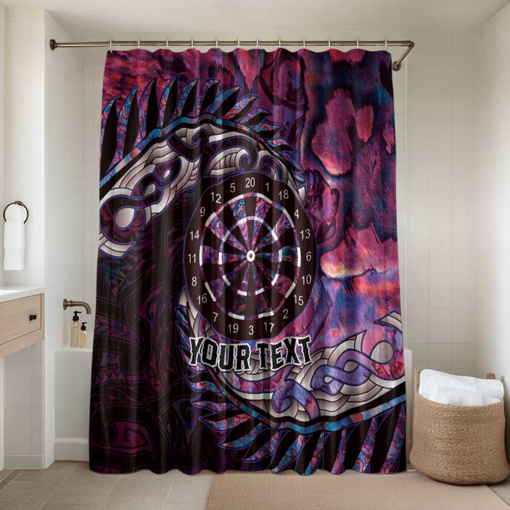 New Zealand Darts Personalised Bathroom Set Aotearoa Silver Fern Pink Papua Shell Spirit - Polynesian Pride