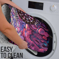 New Zealand Darts Personalised Bathroom Set Aotearoa Silver Fern Pink Papua Shell Spirit - Polynesian Pride