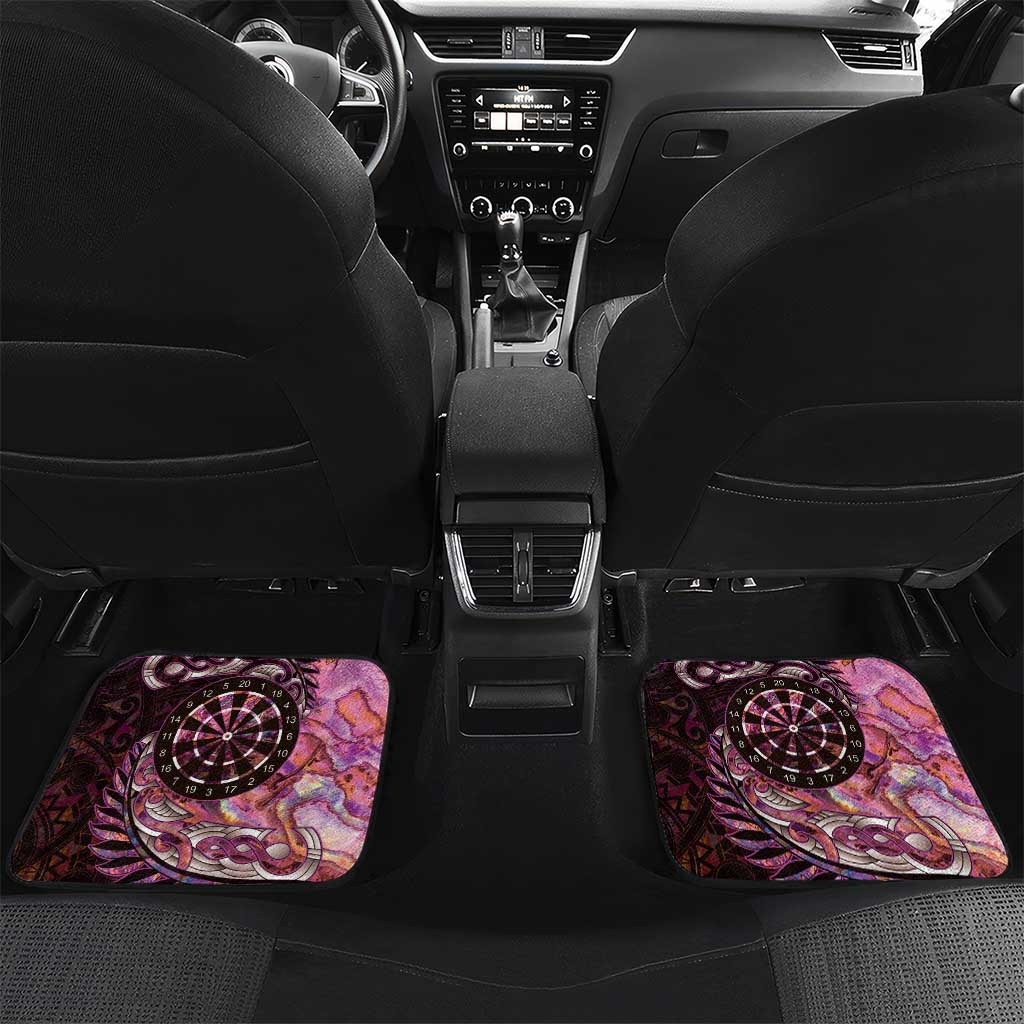 New Zealand Darts Personalised Car Mats Aotearoa Silver Fern Pink Papua Shell Spirit