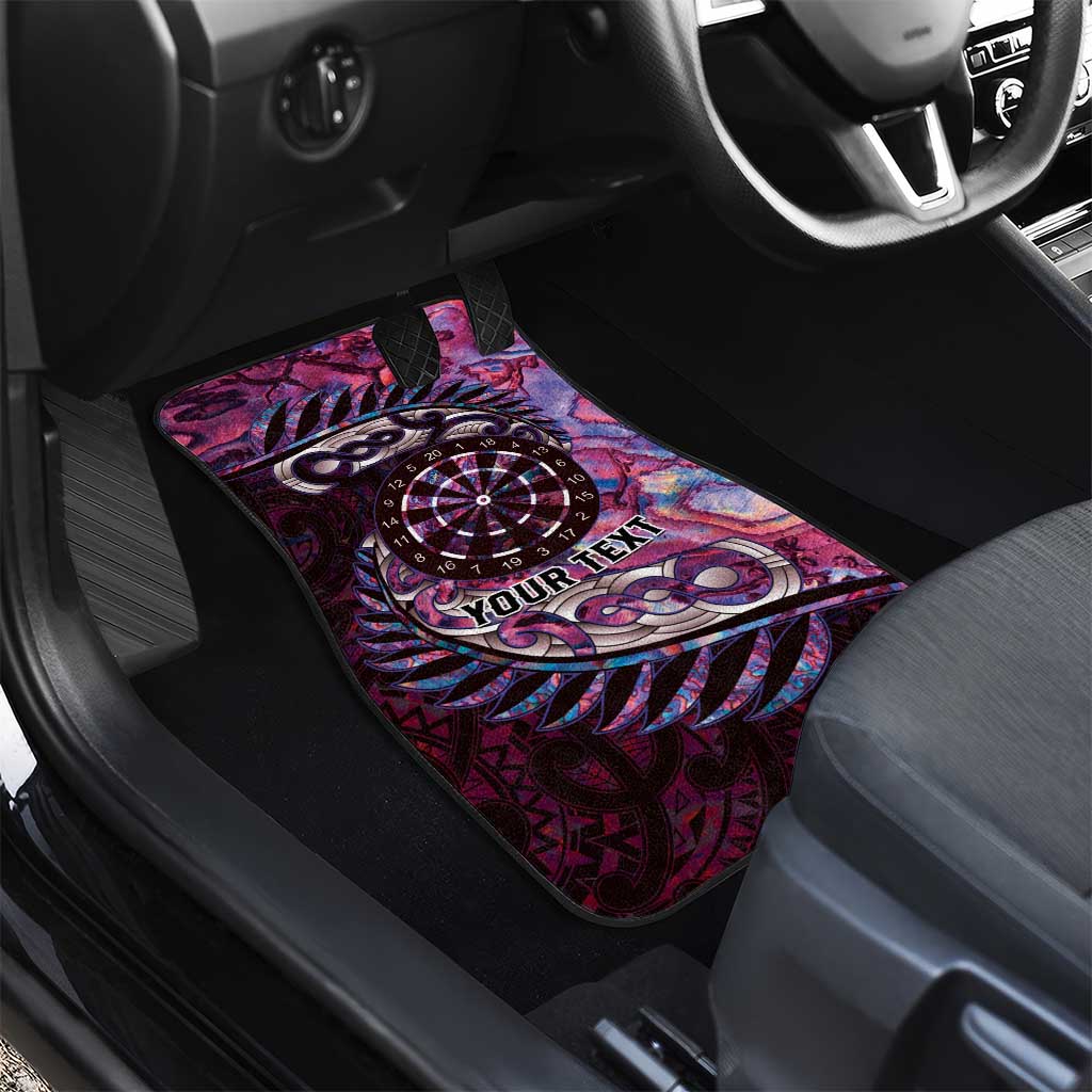 New Zealand Darts Personalised Car Mats Aotearoa Silver Fern Pink Papua Shell Spirit