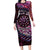 New Zealand Darts Personalised Family Matching Long Sleeve Bodycon Dress and Hawaiian Shirt Aotearoa Silver Fern Pink Papua Shell Spirit
