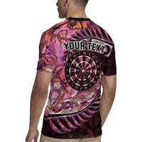 New Zealand Darts Personalised Rugby Jersey Aotearoa Silver Fern Pink Papua Shell Spirit