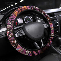 New Zealand Darts Steering Wheel Cover Aotearoa Silver Fern Pink Papua Shell Spirit