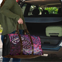 New Zealand Darts Personalised Travel Bag Aotearoa Silver Fern Pink Papua Shell Spirit - Polynesian Pride