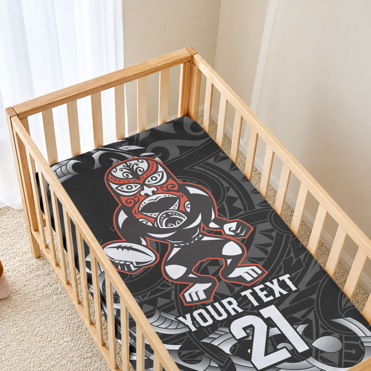 New Zealand Indigenous-Maori Rugby Custom Baby Bed Cover LT9 - Polynesian Pride
