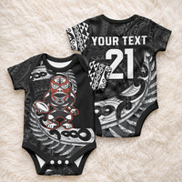 New Zealand Indigenous-Maori Rugby Custom Baby Onesie LT9 - Polynesian Pride
