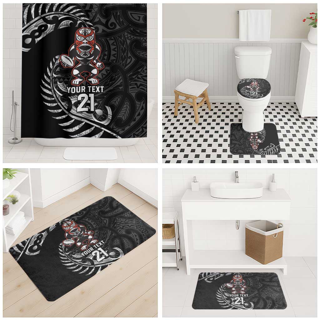 New Zealand Indigenous-Maori Rugby Custom Bathroom Set - Polynesian Pride