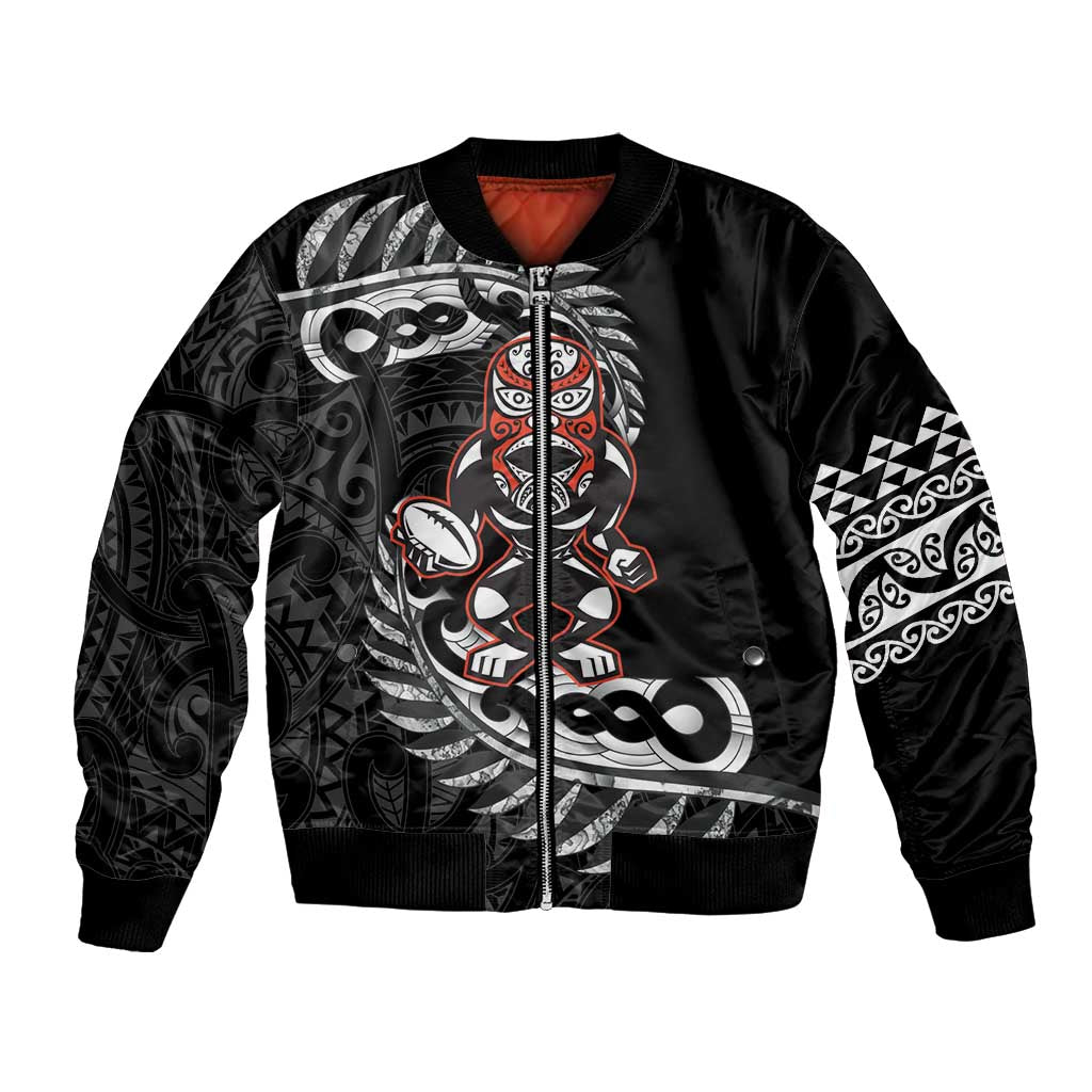 New Zealand Indigenous-Maori Rugby Custom Bomber Jacket