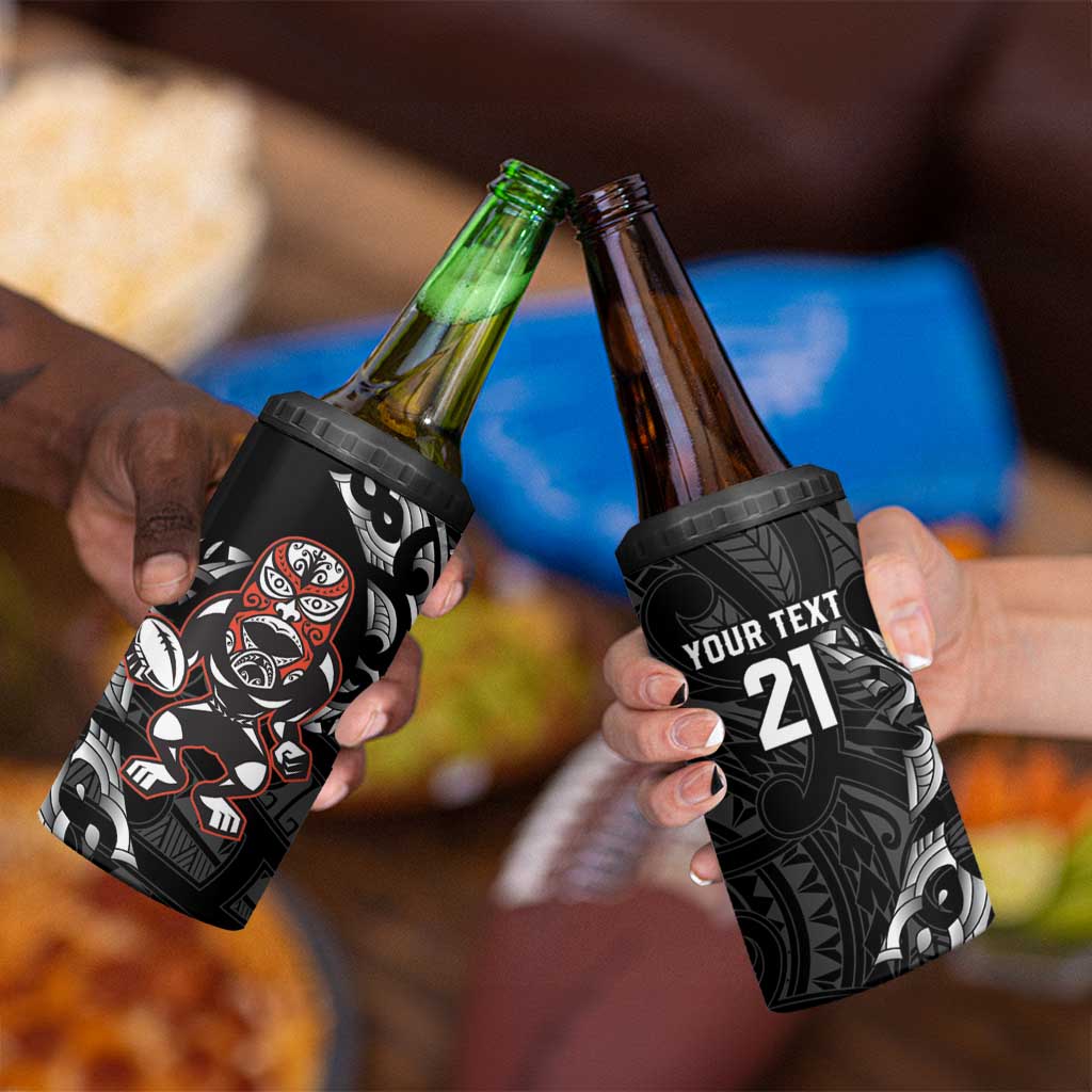 New Zealand Indigenous-Maori Rugby Custom 4 in 1 Can Cooler Tumbler