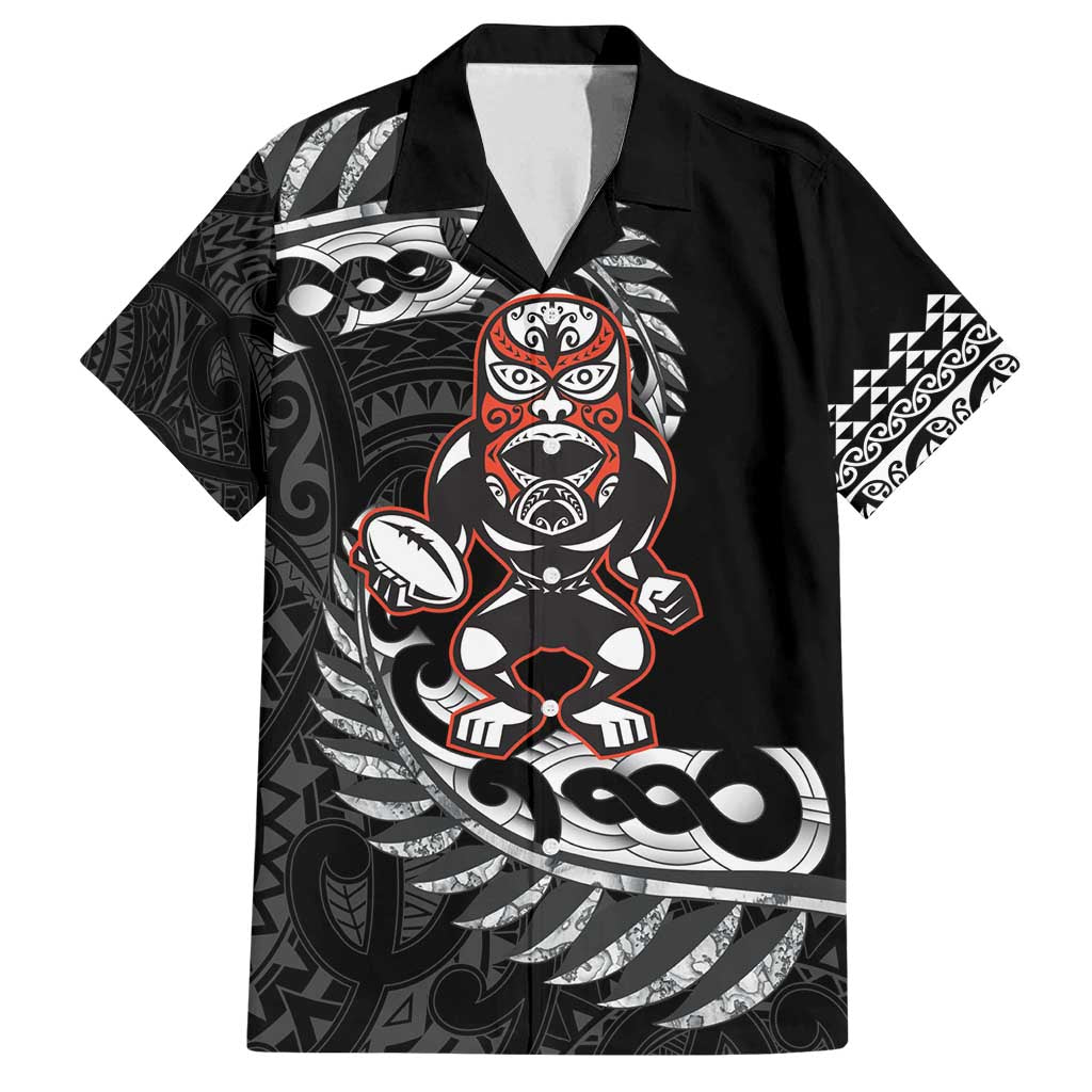 New Zealand Indigenous-Maori Rugby Custom Family Matching Long Sleeve Bodycon Dress and Hawaiian Shirt