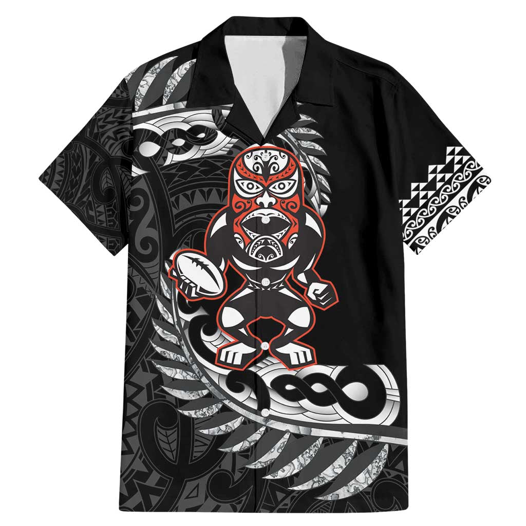 New Zealand Indigenous-Maori Rugby Custom Family Matching Mermaid Dress and Hawaiian Shirt
