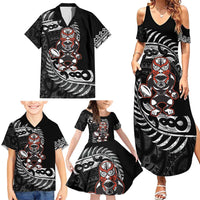 New Zealand Indigenous-Maori Rugby Custom Family Matching Summer Maxi Dress and Hawaiian Shirt