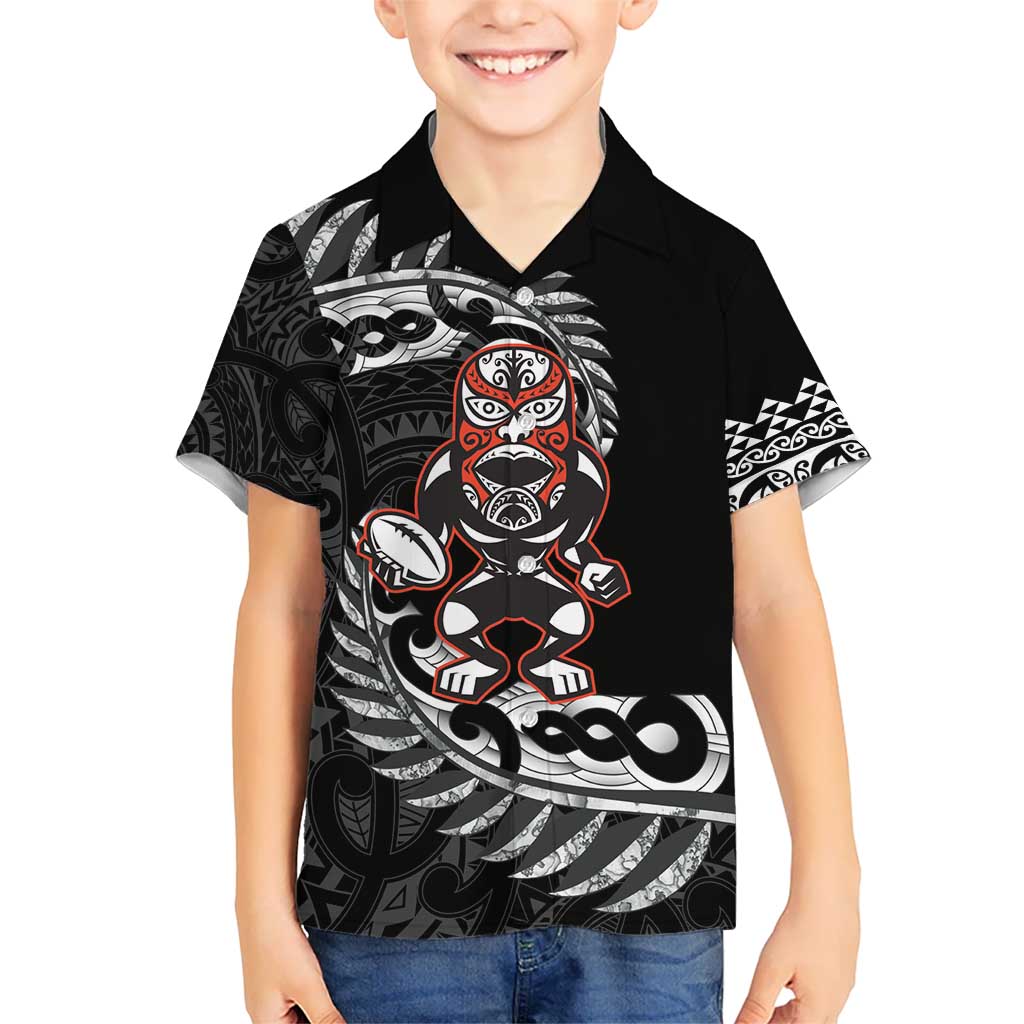 New Zealand Indigenous-Maori Rugby Custom Kid Hawaiian Shirt
