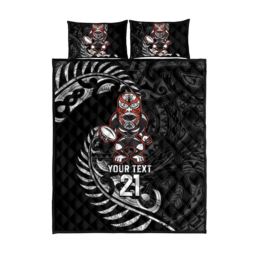 New Zealand Indigenous-Maori Rugby Custom Quilt Bed Set