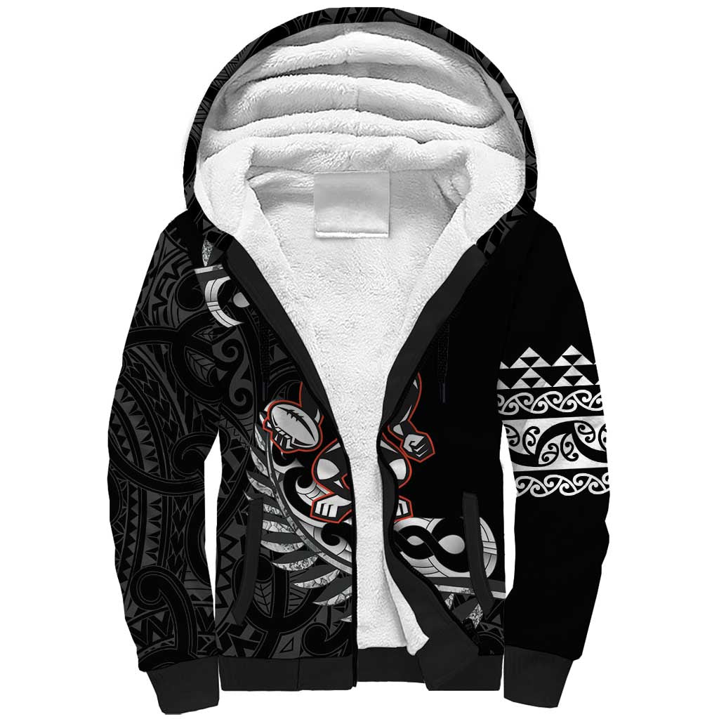 New Zealand Indigenous-Maori Rugby Custom Sherpa Hoodie