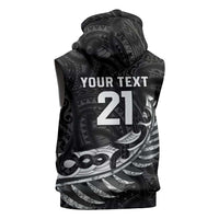 New Zealand Indigenous-Maori Rugby Custom Sleeveless Hoodie - Polynesian Pride