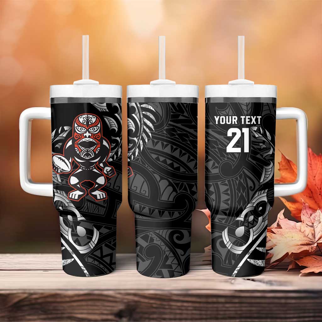 New Zealand Indigenous-Maori Rugby Custom Tumbler With Handle
