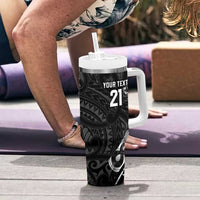 New Zealand Indigenous-Maori Rugby Custom Tumbler With Handle