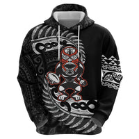 New Zealand Indigenous-Maori Rugby Custom Zip Hoodie