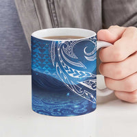 New Zealand Matariki Ceramic Mug Taniko Aramoana With Koru Galaxy Sky Night - Polynesian Pride
