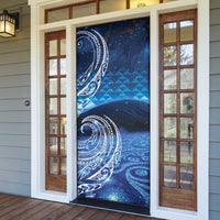 New Zealand Matariki Door Cover Taniko Aramoana With Koru Galaxy Sky Night - Polynesian Pride