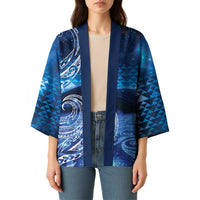 New Zealand Matariki Kimono Taniko Aramoana With Koru Galaxy Sky Night - Polynesian Pride