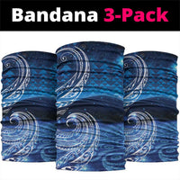 New Zealand Matariki Neck Gaiter Taniko Aramoana With Koru Galaxy Sky Night - Polynesian Pride