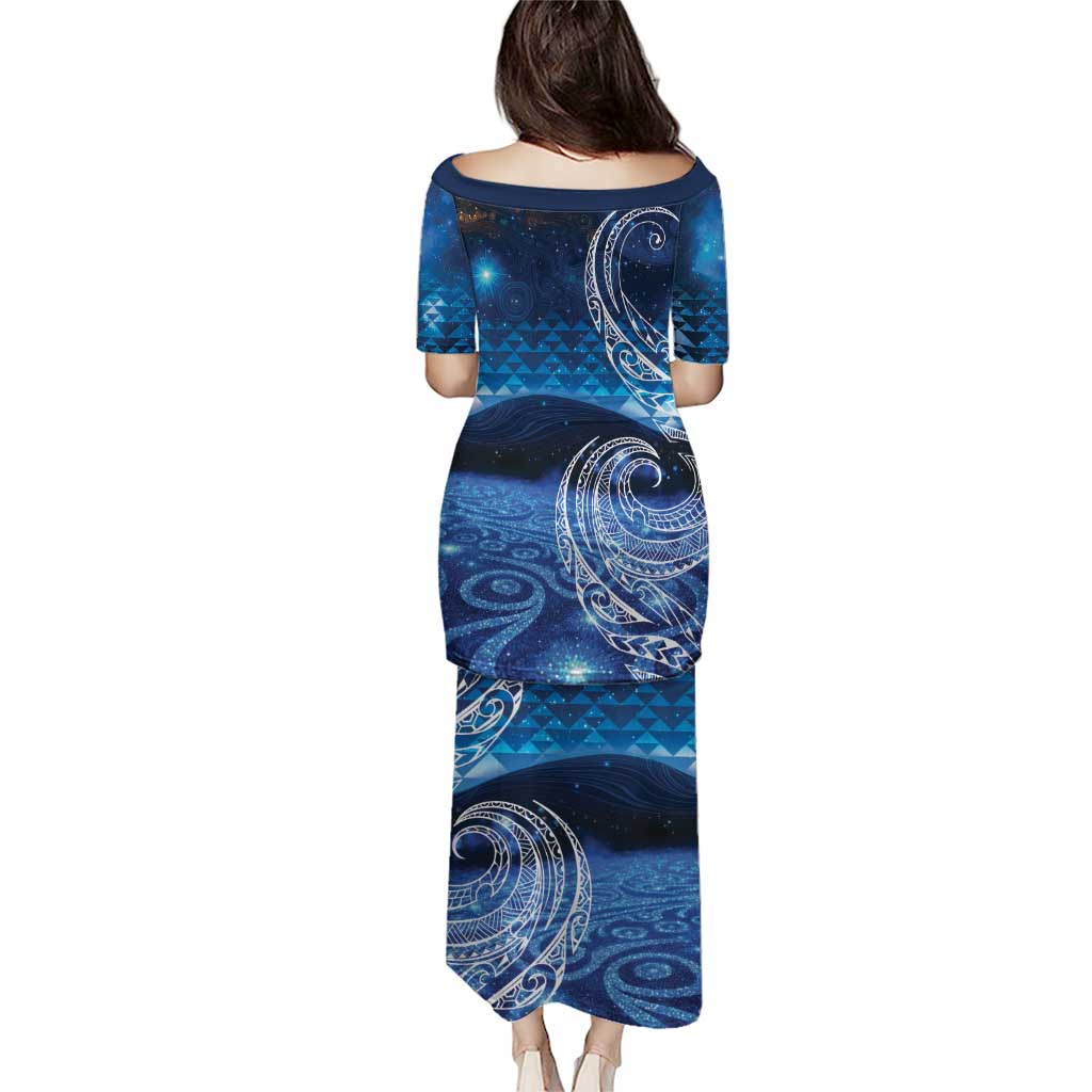 New Zealand Matariki Puletasi Taniko Aramoana With Koru Galaxy Sky Night