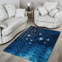 New Zealand Matariki Area Rug Taniko Aramoana With Maori Galaxy Sky Night