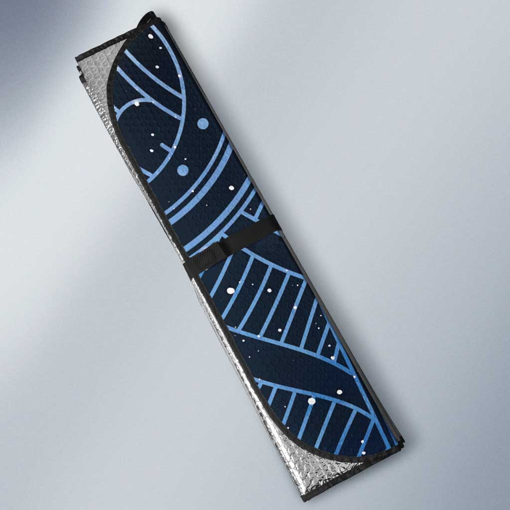 New Zealand Matariki Auto Sun Shade Taniko Aramoana With Maori Galaxy Sky Night - Polynesian Pride