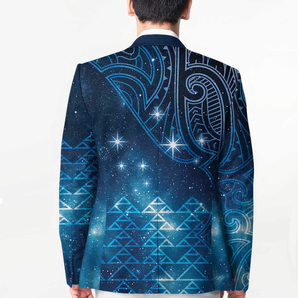 New Zealand Matariki Blazer Taniko Aramoana With Maori Galaxy Sky Night - Polynesian Pride