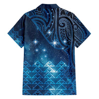 New Zealand Matariki Family Matching Long Sleeve Bodycon Dress and Hawaiian Shirt Taniko Aramoana With Maori Galaxy Sky Night